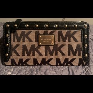 Michael Kors Monogram Studded Wallet